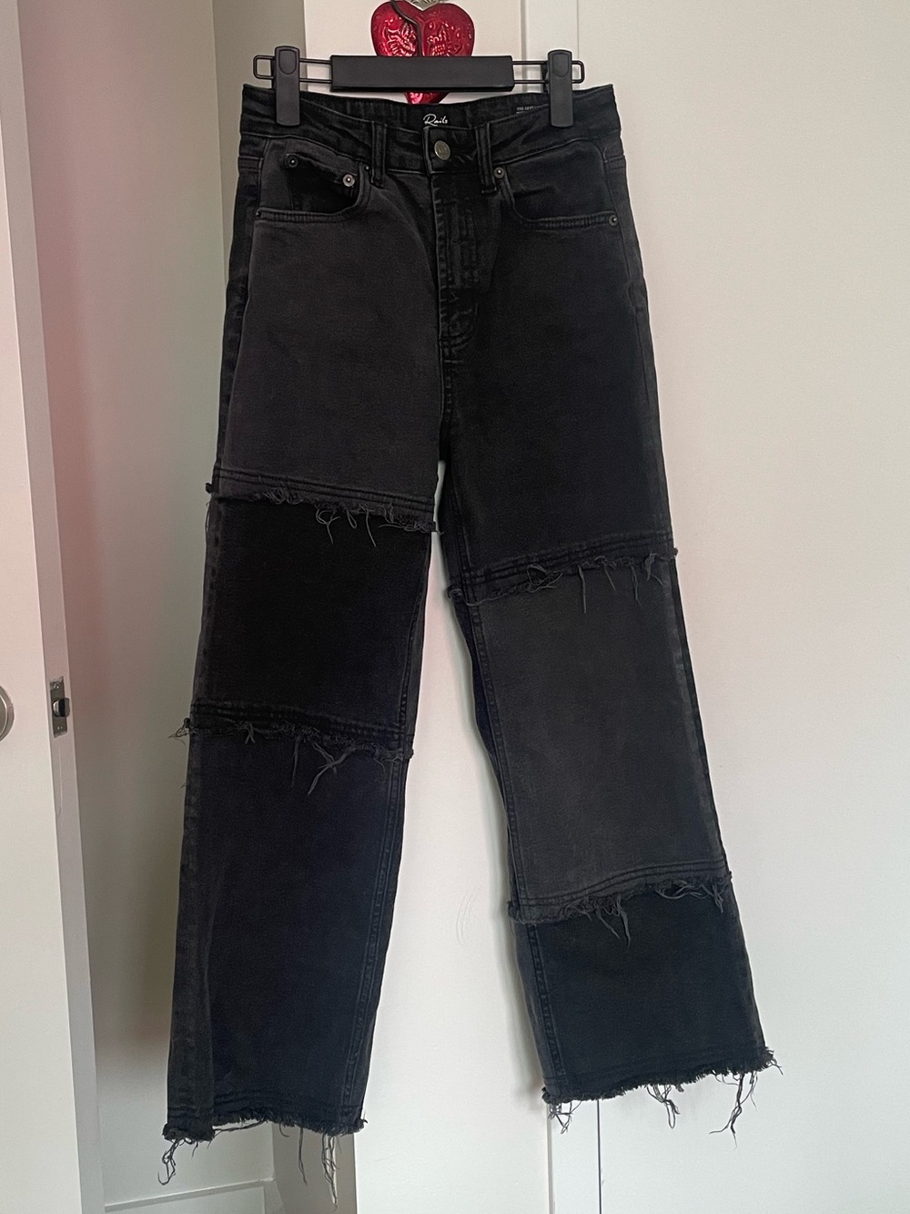 Rails patchwork denim pants